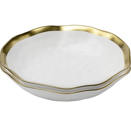 White and gold soup plates - Bell - Kare Design