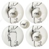 Zwart-witte mokken met abstract gezicht voor mannen - Viso - Kare Design