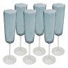 Blue glass champagne flutes - Cascata - Kare Design
