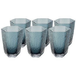 Blue glass water glasses - Cascata - Kare Design