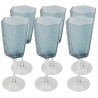 Blauwe glazen wijnglazen - Cascata - Kare Design
