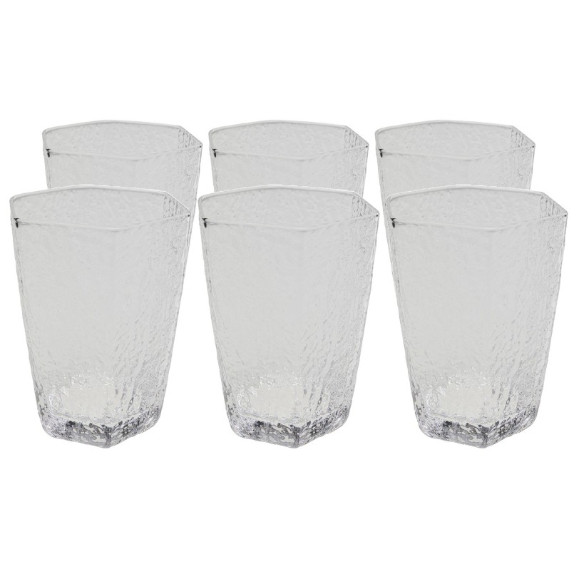 Clear glass water glasses - Cascata - Kare Design