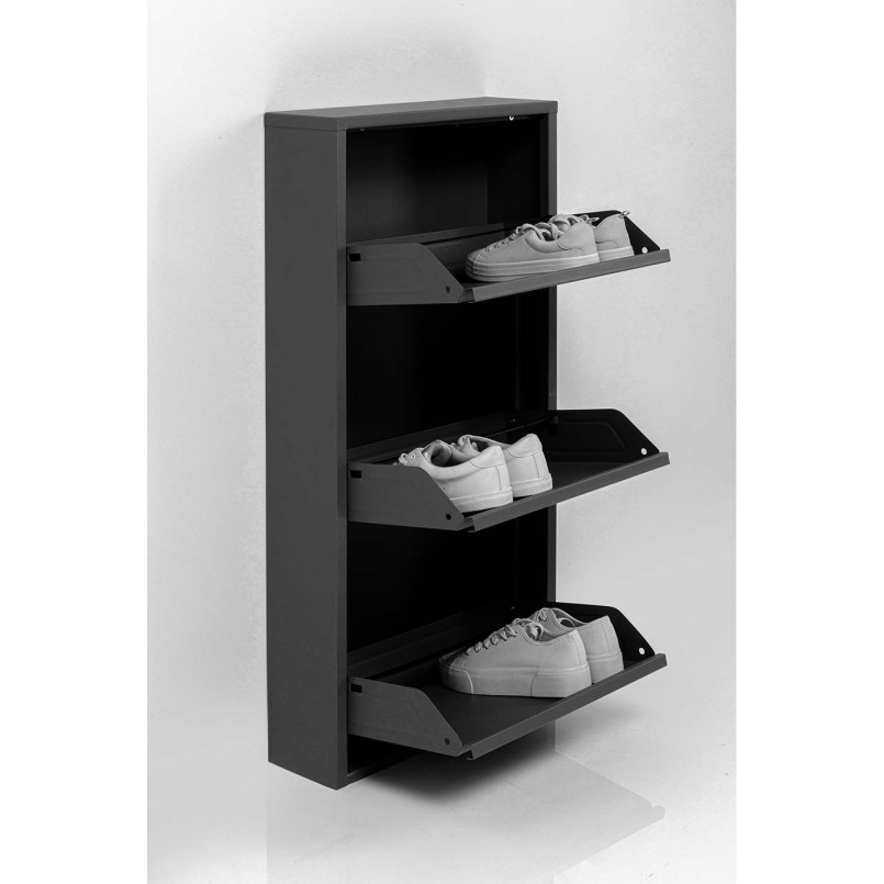 Shoe Container Caruso black 3 drawers Kare Design