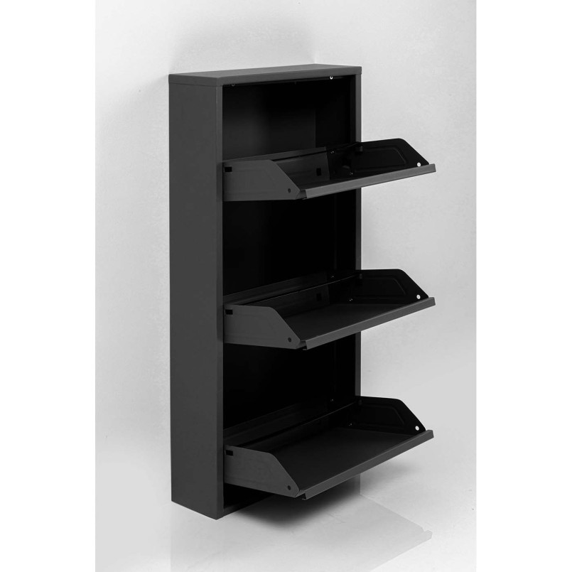 Shoe Container Caruso black 3 drawers Kare Design