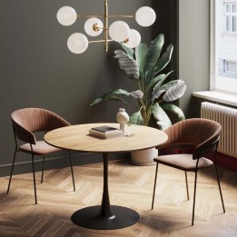 Oak and black steel table - Schickeria - Kare Design