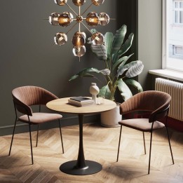 Oak and black steel table - Schickeria - Kare Design