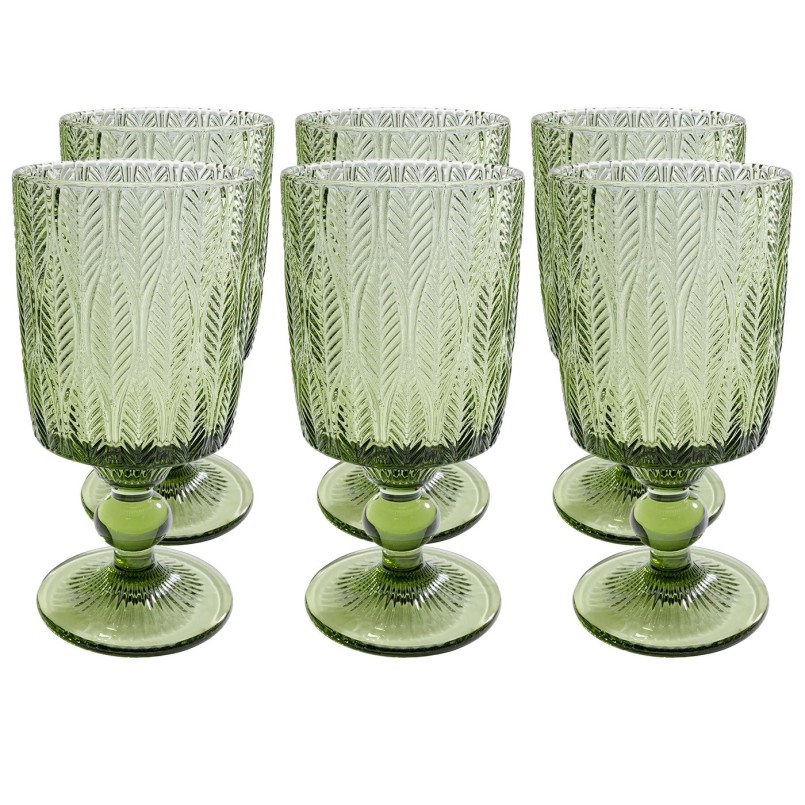 Green glass wine glasses - Fogli - Kare Design