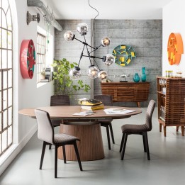 Eigentijdse bruine uitschuifbare tafel - Benvenuto - Kare Design