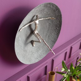 Silver wall decor elongated figure - Umano - Kare Design