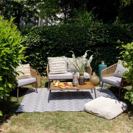 Bruin en grijs tuinmeubel set - Elba - Kare Design