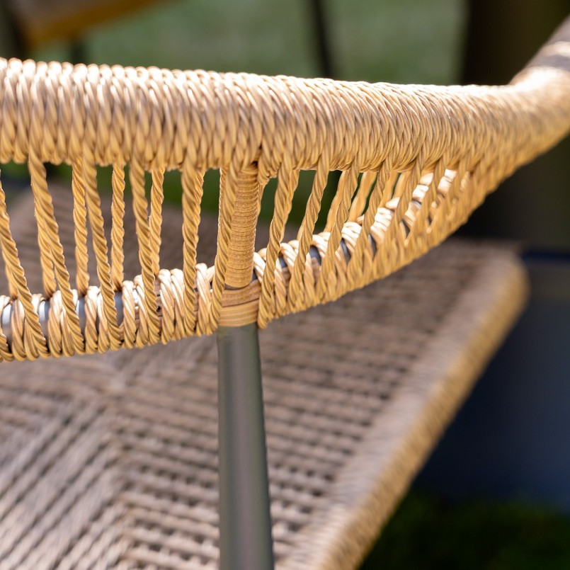 Tuinstoel met bruine armen - Palma - Kare Design