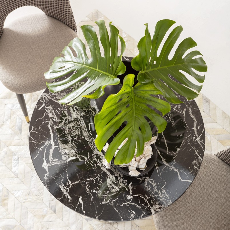 Black marble effect table - Schickeria - Kare Design