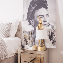 Tafellamp in de vorm van een gouden konijn - Designer & originele tafellamp