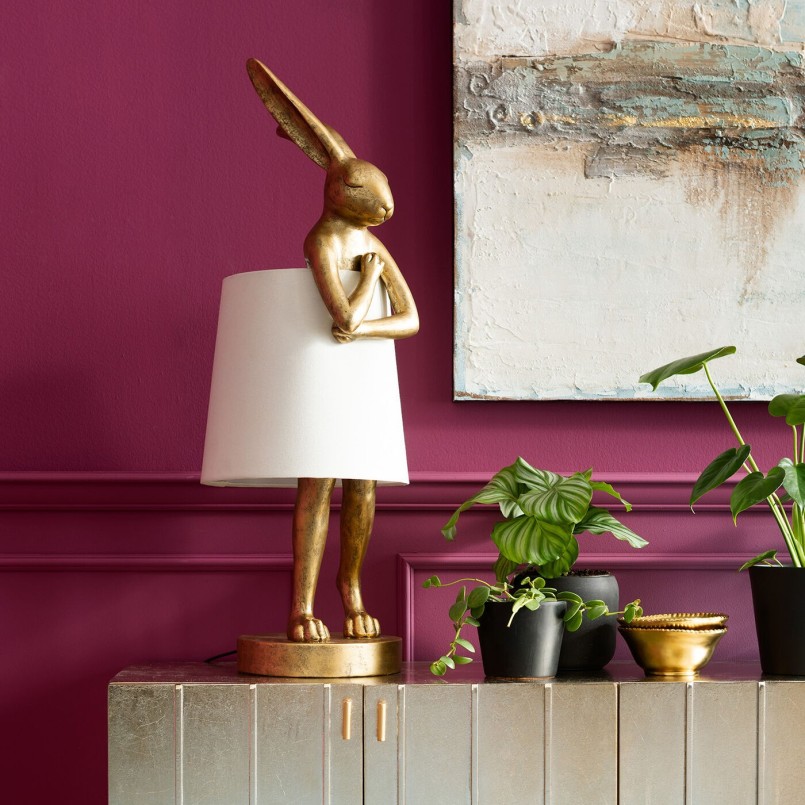 Golden rabbit floor lamp - Animal - Kare Design
