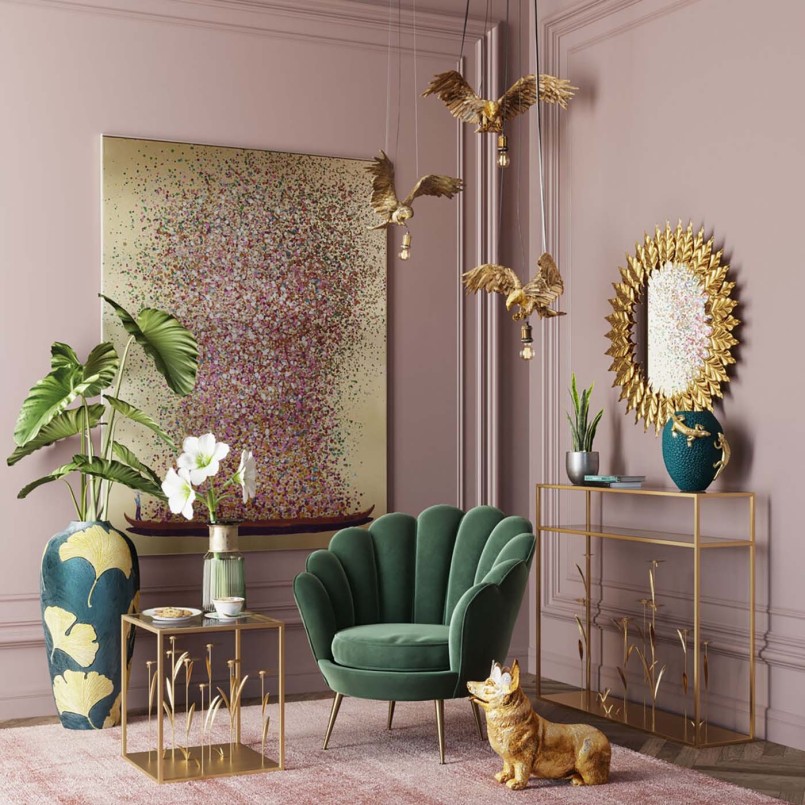 Gouden uil hanglamp - Kare Design