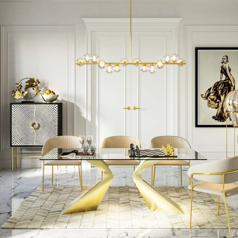 Moderne vergulde hanglamp - Scala Balls - Kare Design
