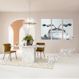 Triptych glass painting - Vintage car - Kare Design