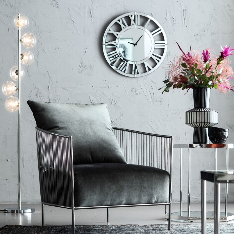 Eigentijdse verchroomde vloerlamp - Schaalballen - Kare Design