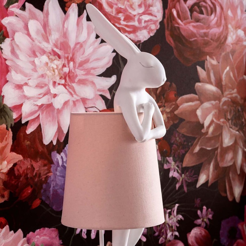 Wit en roze konijn tafellamp - Animal - Kare Design