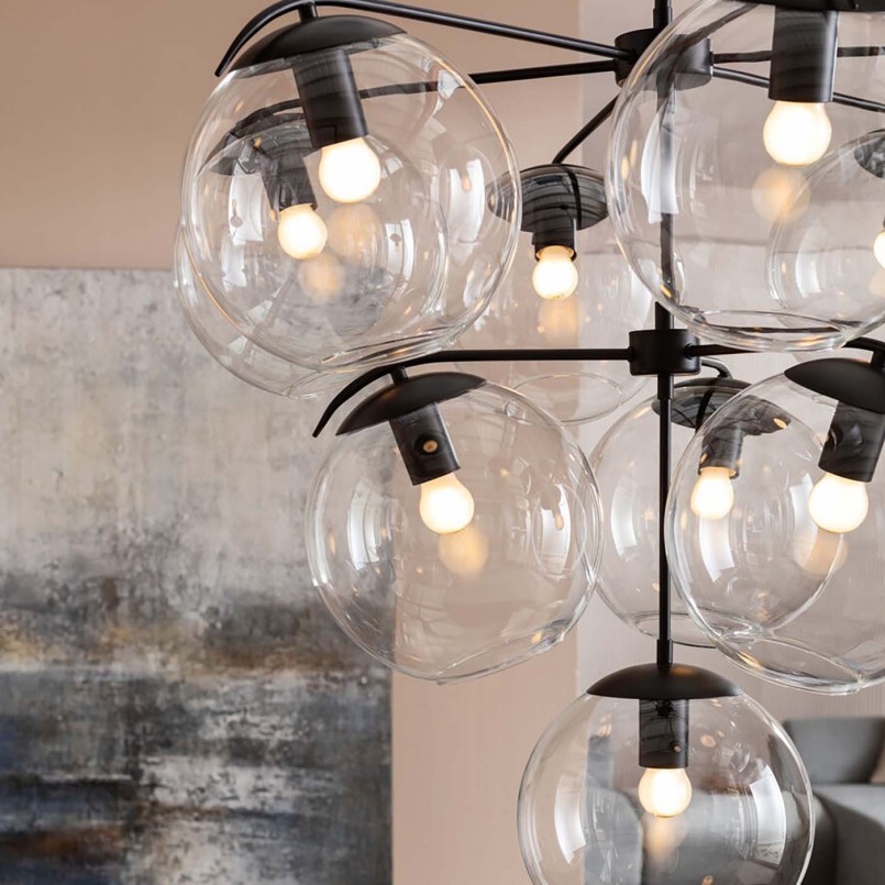 Black industrial suspension lamp - Lasmina - Kare Design