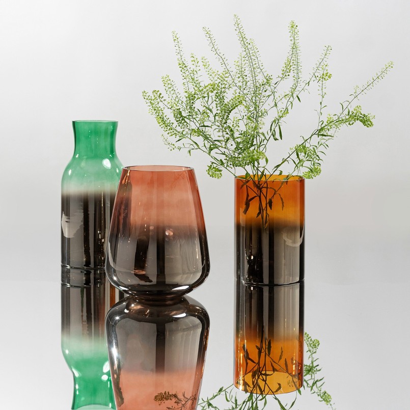 Groene glazen vaas - Glow - Kare Design