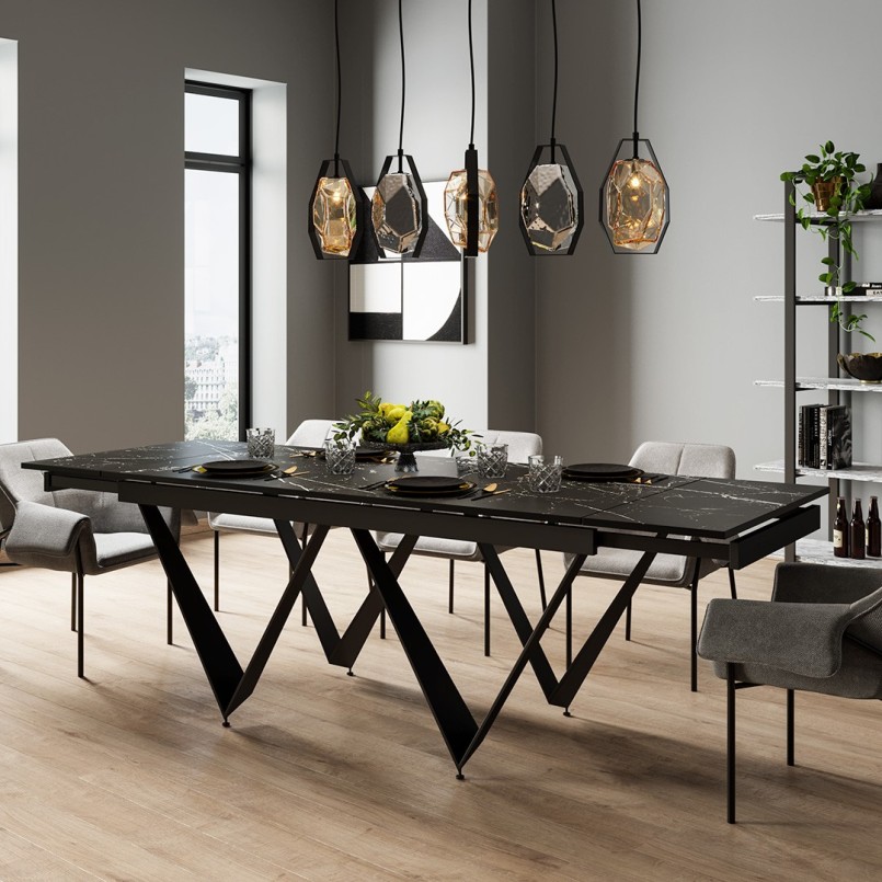 Matt black ceramic plates -Organic- Kare Design