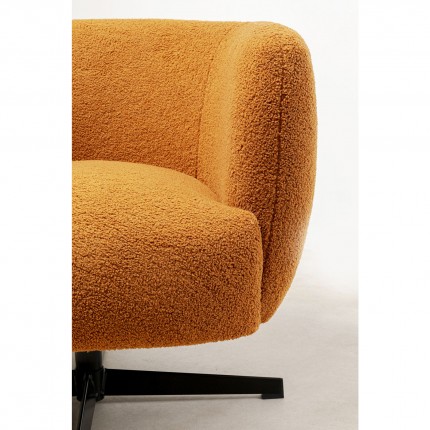 Draaifauteuil Fuzzy bruin Kare Design