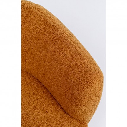 Draaifauteuil Fuzzy bruin Kare Design
