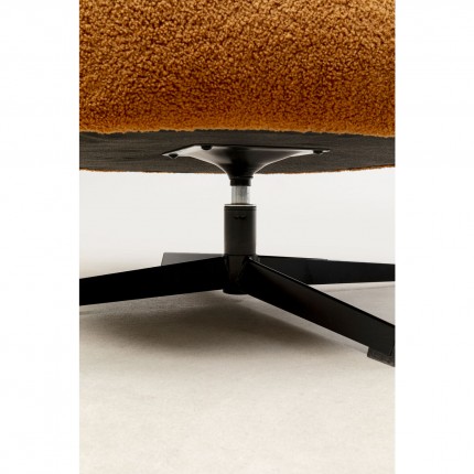 Draaifauteuil Fuzzy bruin Kare Design