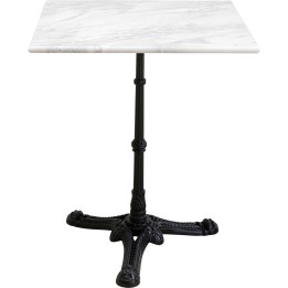 Eettafel van wit marmer en zwart staal - Bistrot - Kare Design