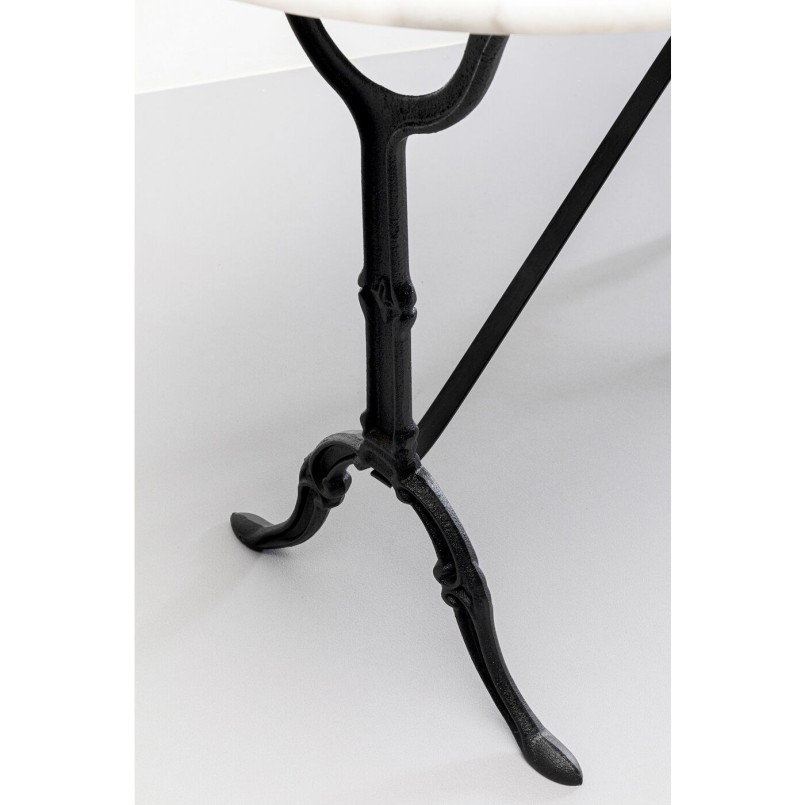 Eettafel van wit marmer en zwart staal - Bistrot - Kare Design