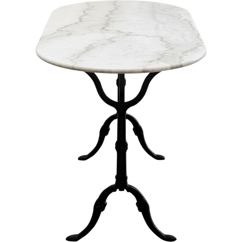 Eettafel van wit marmer en zwart staal - Bistrot - Kare Design