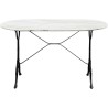 Eettafel van wit marmer en zwart staal - Bistrot - Kare Design