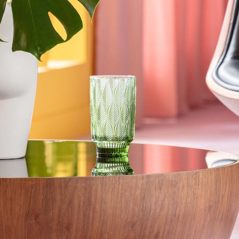 Groene glazen waterglazen - Fogli - Kare Design