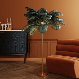 Vloerlamp met groene veer - Kare Design