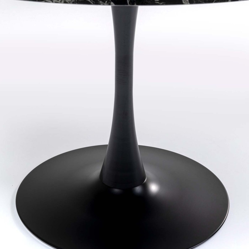 110 cm ronde zwarte tafel in mineraalmarmer - Veneto - Kare Design