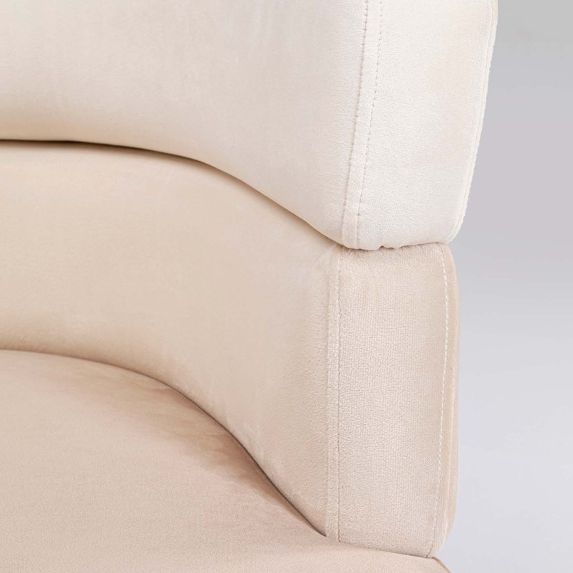 Crème fluwelen retro fauteuil - Sandwich - Kare Design