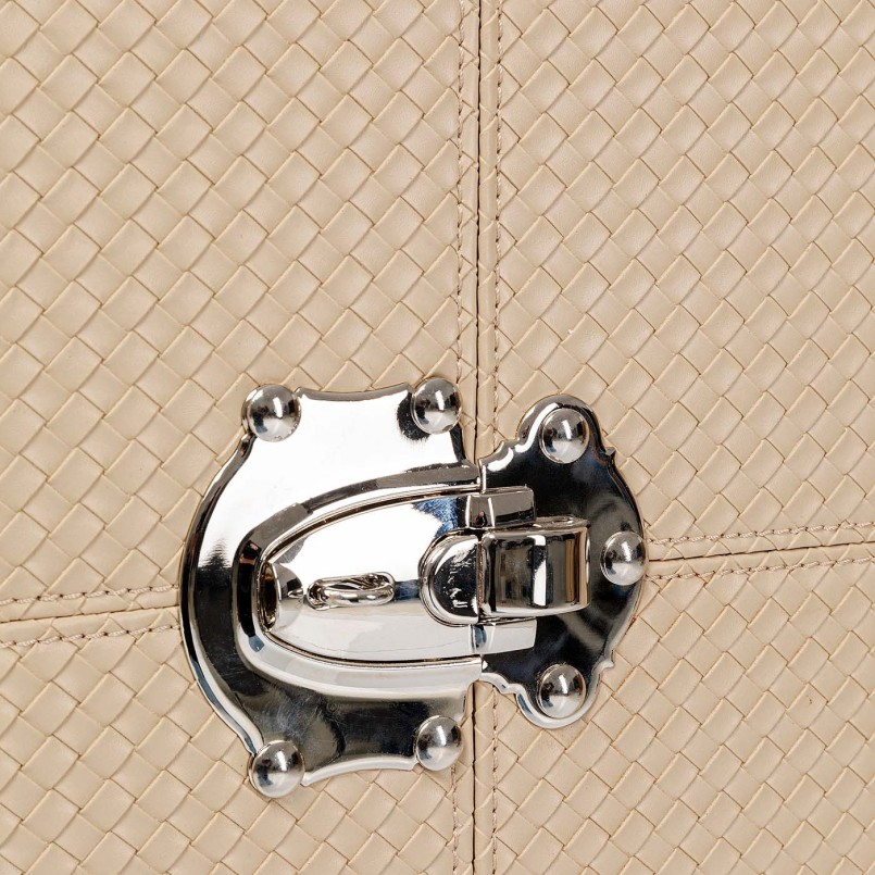 Beige geweven kunstlederen hutkoffer - Venezia - Kare Design
