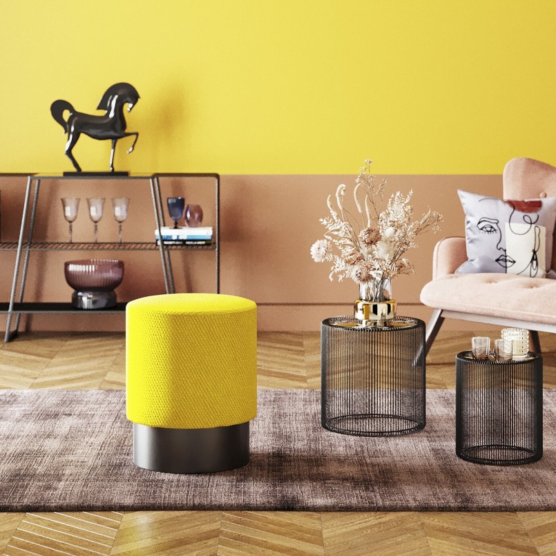 Moderne bijzettafel Zwart - Draad - Kare-ontwerp