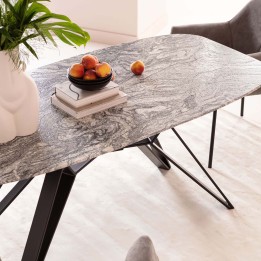 Grijs en wit granieten eettafel - Okinawa - Kare Design