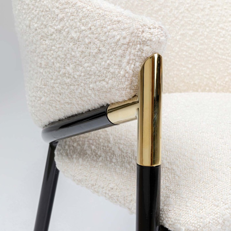 Stoel met retro crème armleuningen - Boulevard - Kare Design