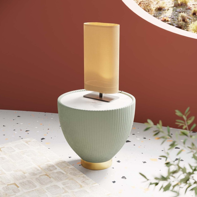 Witte marmer effect ronde bijzettafel - Endless - Kare Design
