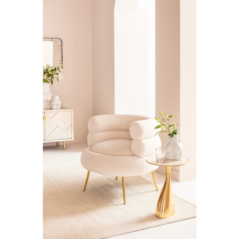 Gold aluminum side table - Spacey - Kare Design
