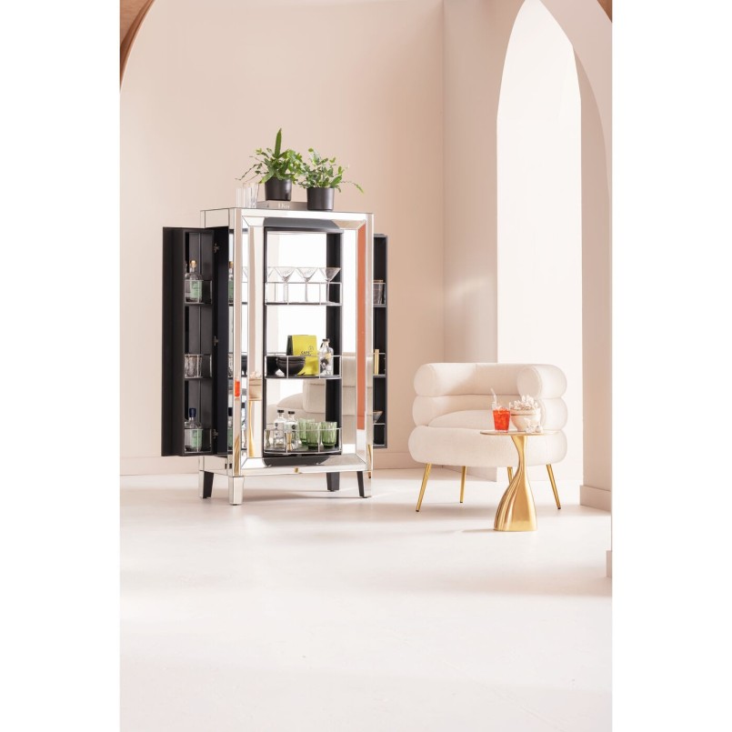 Gold aluminum side table - Spacey - Kare Design