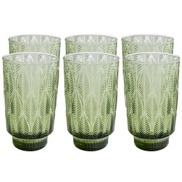 Green glass water glasses - Fogli - Kare Design