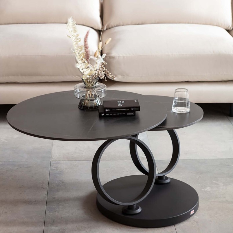 Retro zwarte salontafel - Beverly - Kare Design