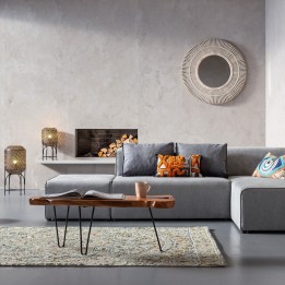 Design raw wood coffee table: solid teak table Aspen - Ethnic style