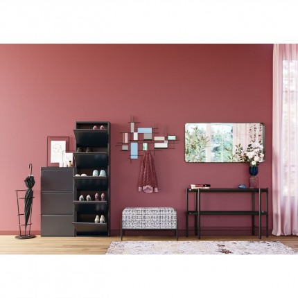 Schoenenkast Caruso 5 laden antraciet Kare Design