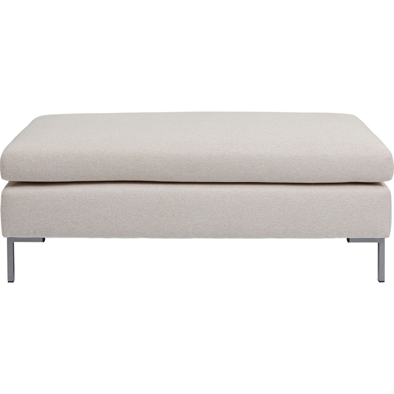 Crème stoffen poef - Gianni - Kare Design