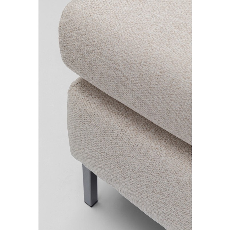 Cream fabric footstool - Gianni - Kare Design